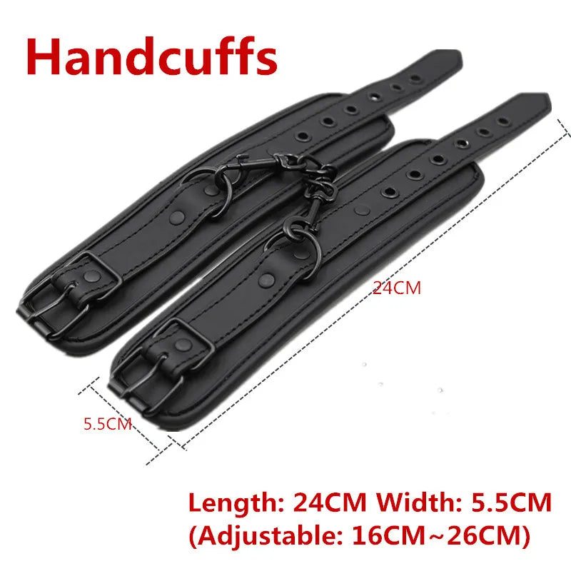 BDSM Bondage Kit — Handcuffs, Ankle Cuffs & Collar