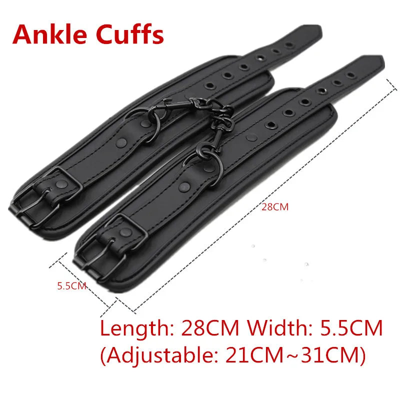 BDSM Bondage Kit — Handcuffs, Ankle Cuffs & Collar