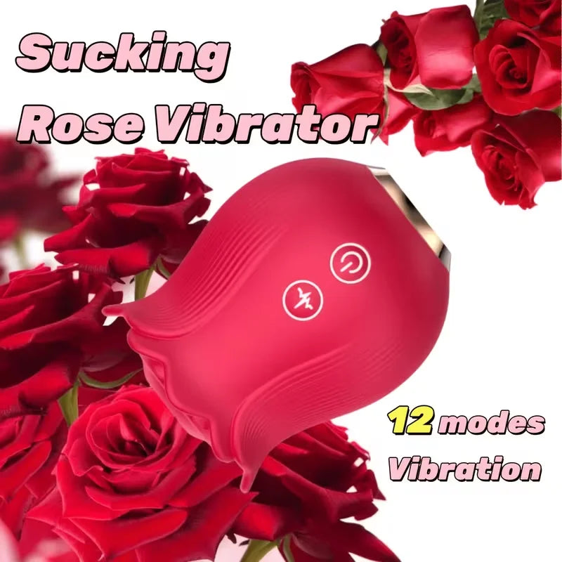 Sex Toy Rose Stimulating Massage Clitoral Suction Device Waterproof Silicone 10 Modes Vibrator Orgasm Masturbator Adult Game Toy