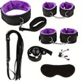 Sex Toy BDSM Kits Plush Bondage Set Handcuffs Sex Games Whip Gag Nipple Clamps Toys For Couples No Vibrator Exotic Accessories
