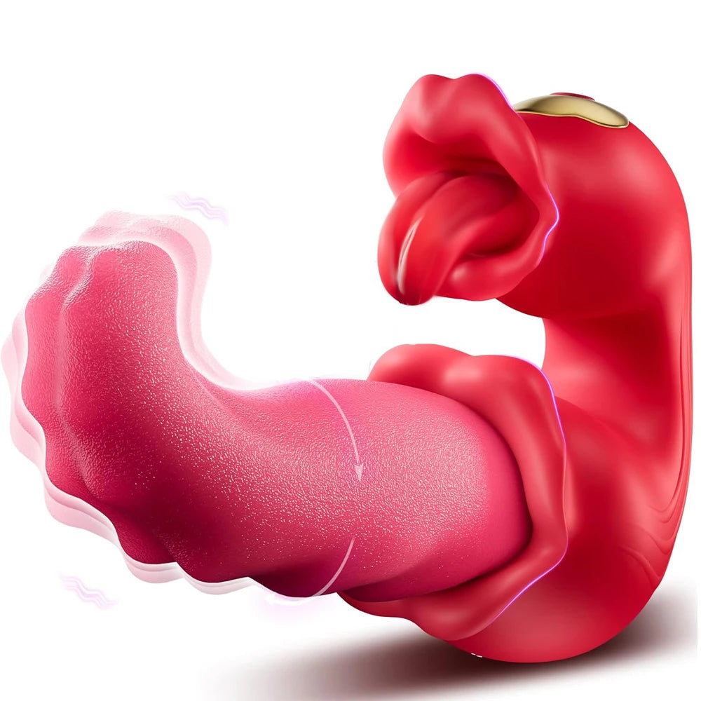 Sex Toys Realistic Heating Tongue Vibrator Women G-Spot Vibrator Clitoral Stimulator Adult Toy Vagina Massager for Female