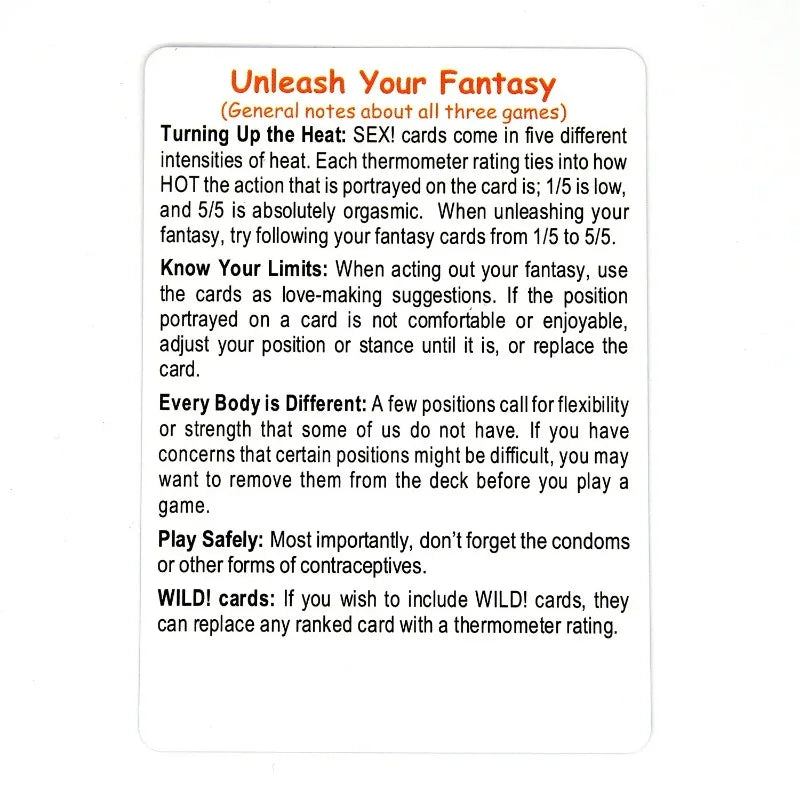 Couples' Position Card Game
