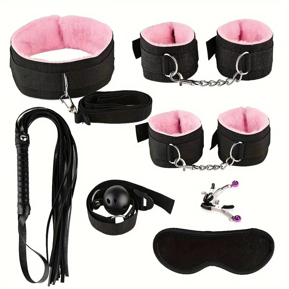 Plush Bondage Accessory Set for Couples