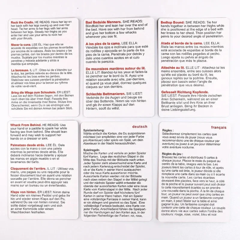 Couples' Position Card Game