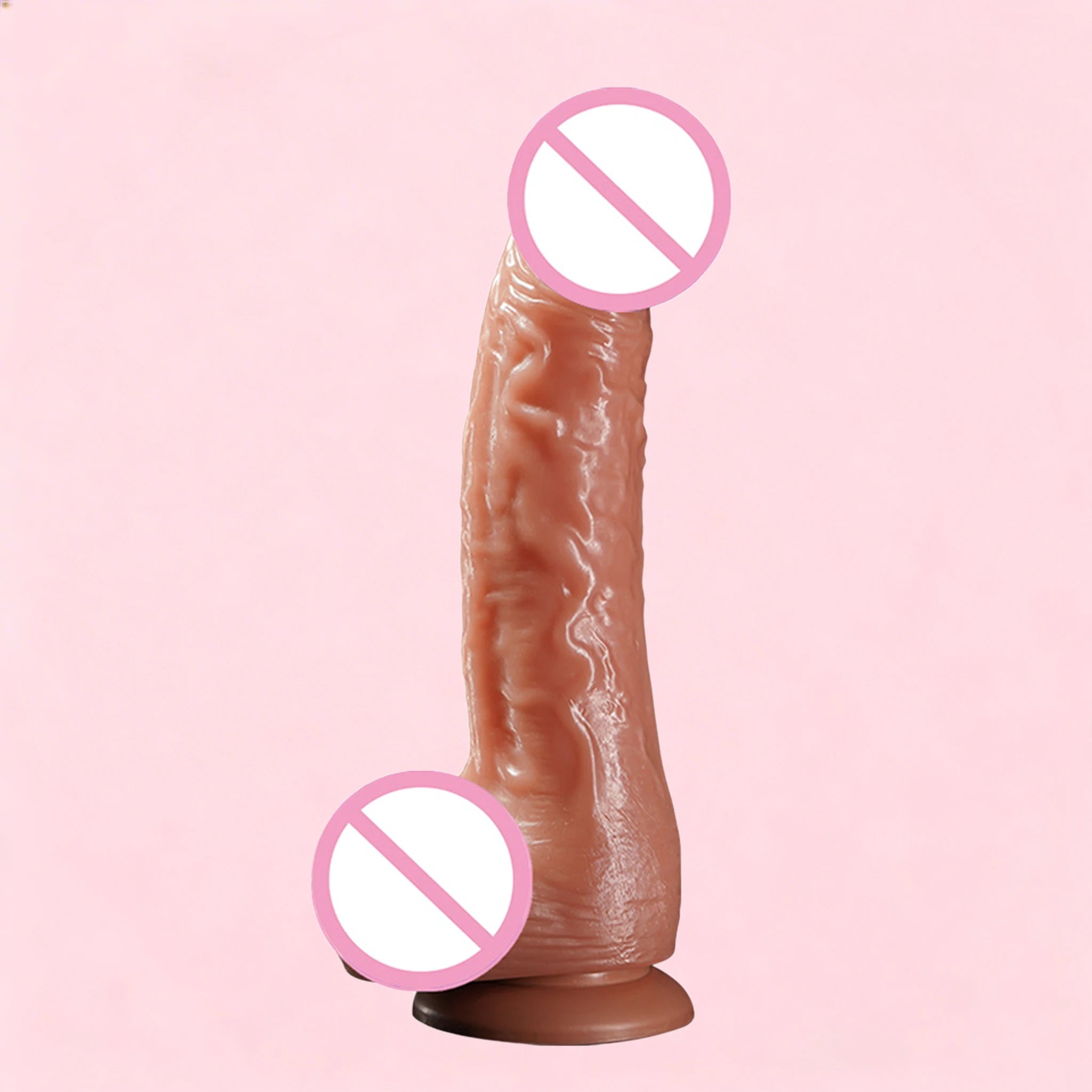 Realistic Silicone Dildo with Suction Cup Base