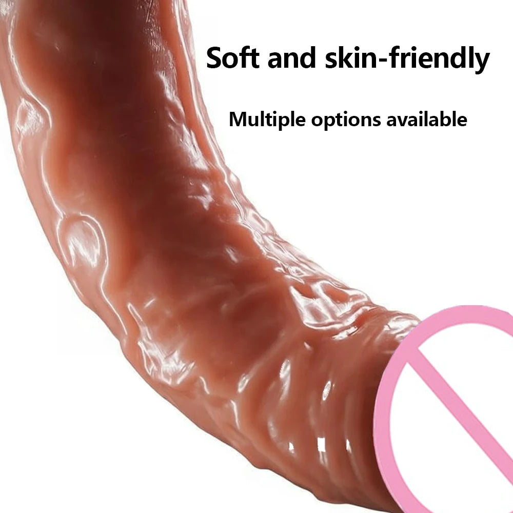 Realistic Silicone Dildo with Suction Cup Base