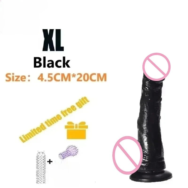 Realistic Silicone Dildo — Multiple Sizes