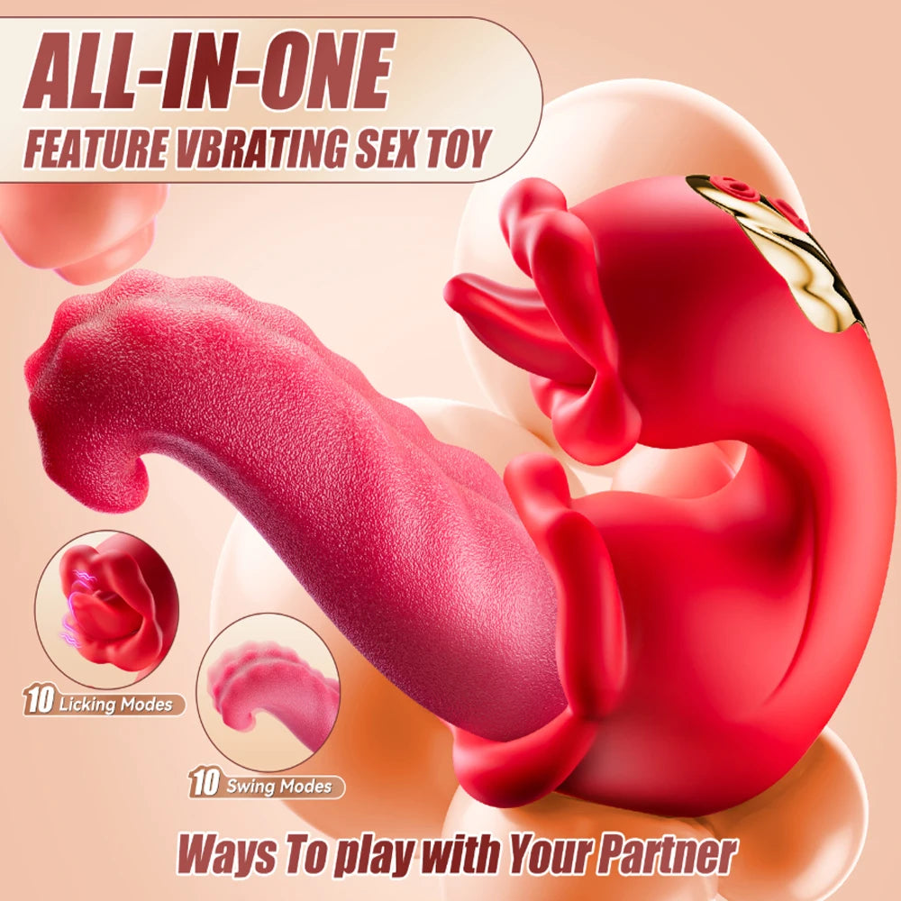 Sex Toys Realistic Heating Tongue Vibrator Women G-Spot Vibrator Clitoral Stimulator Adult Toy Vagina Massager for Female